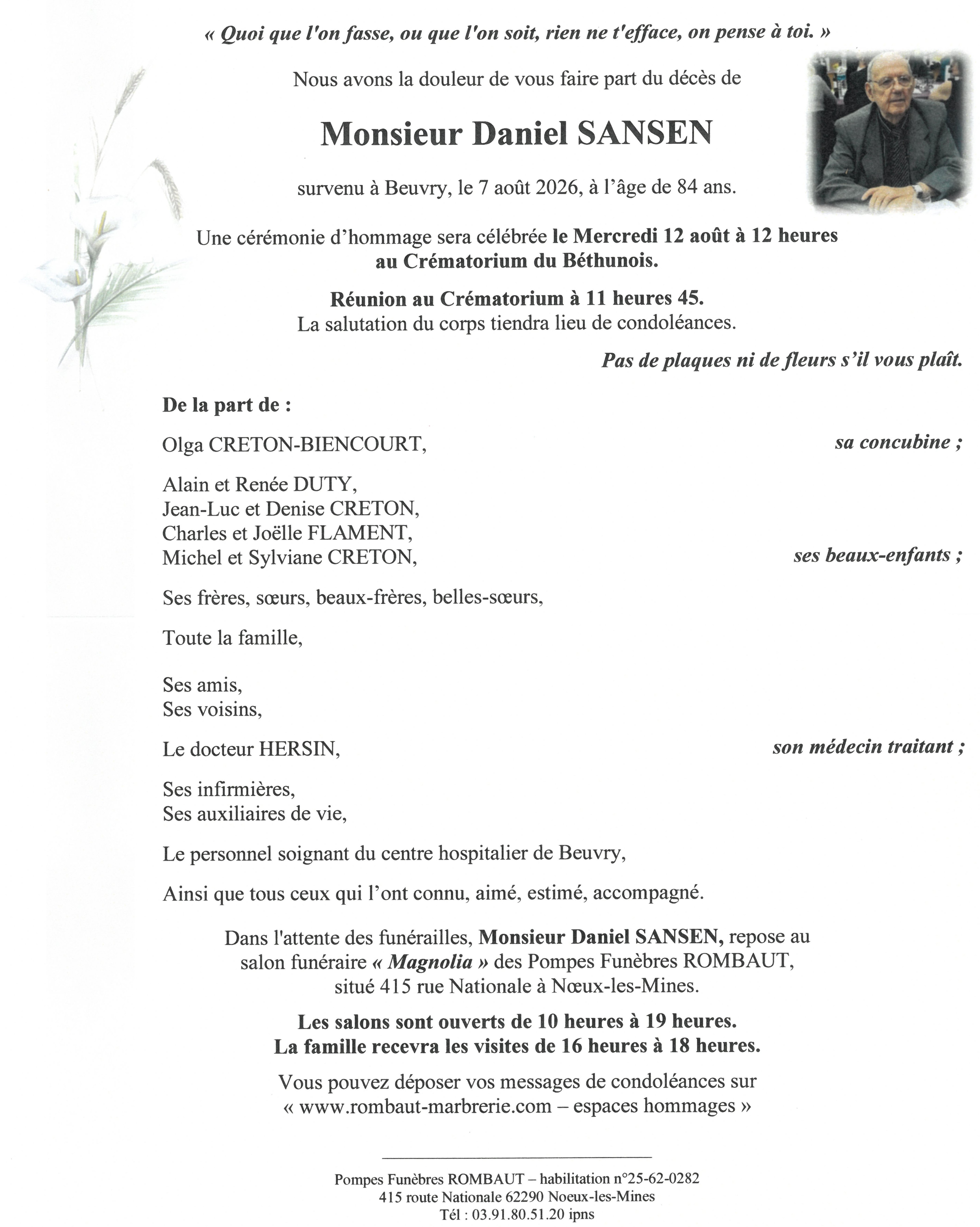 Avis de décès