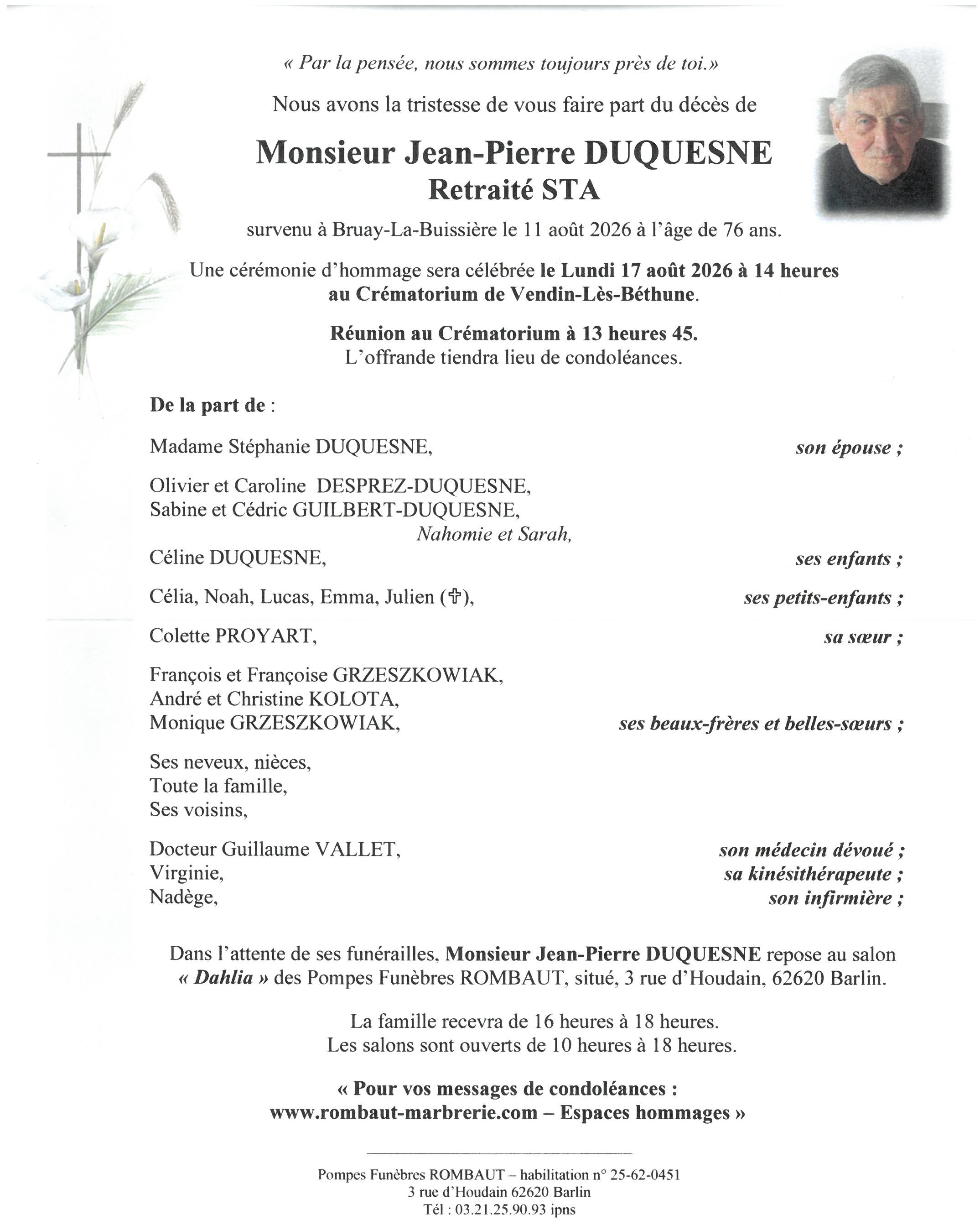 Avis de décès