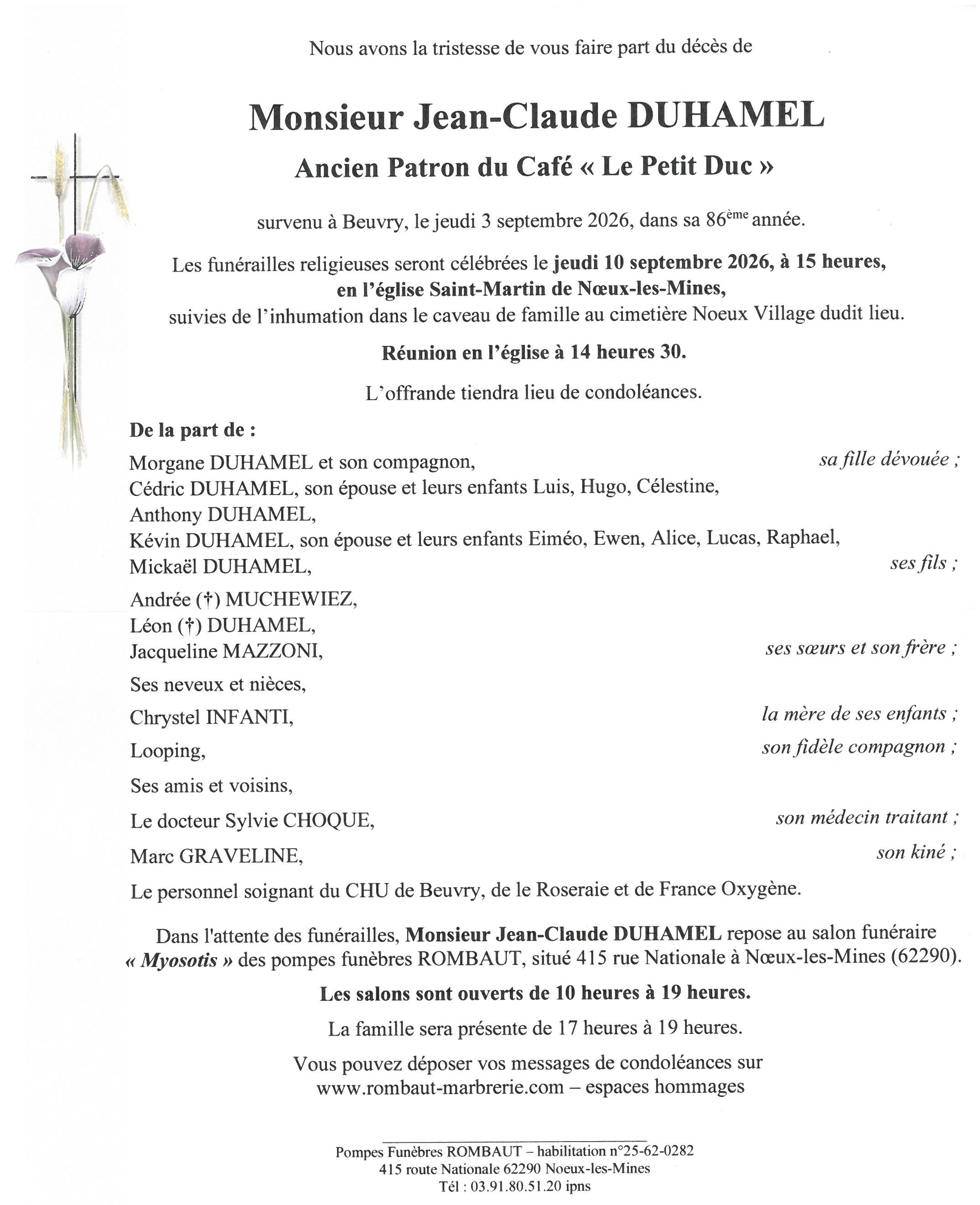 Avis de décès