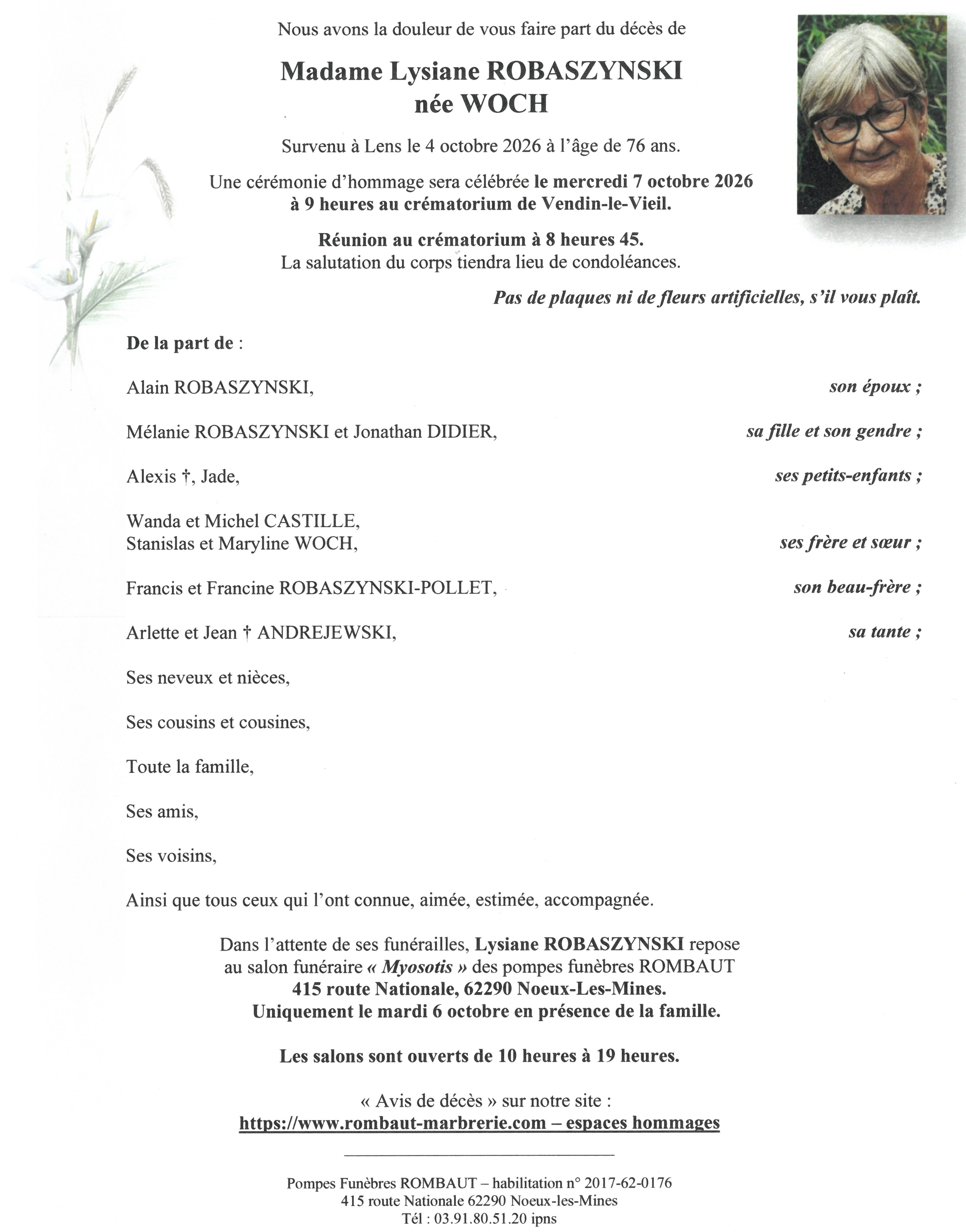 Avis de décès