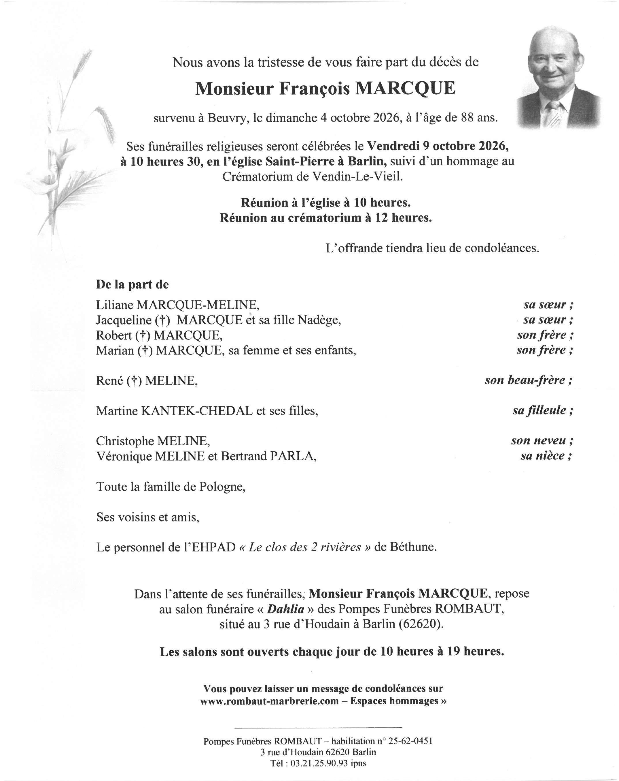Avis de décès