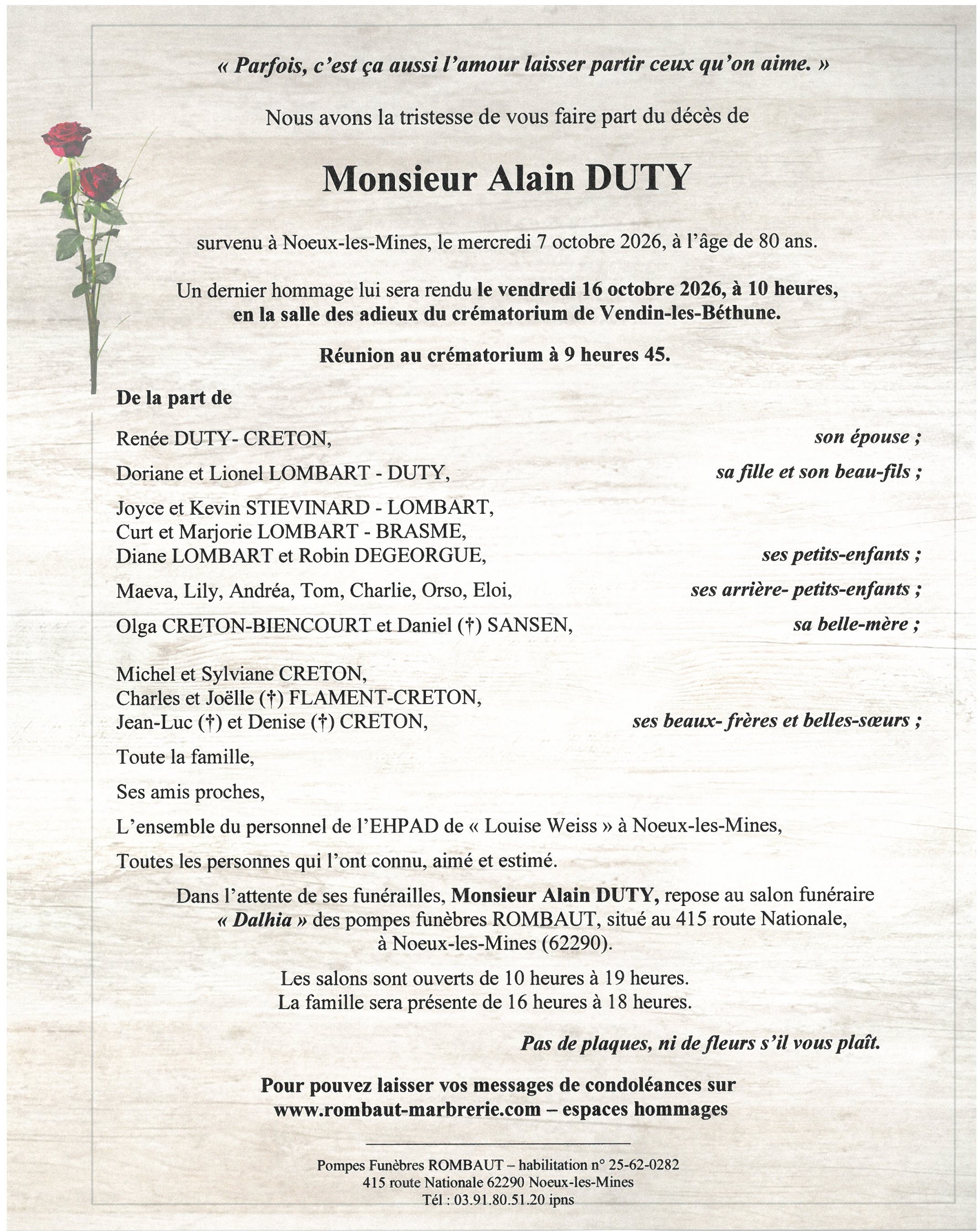 Avis de décès