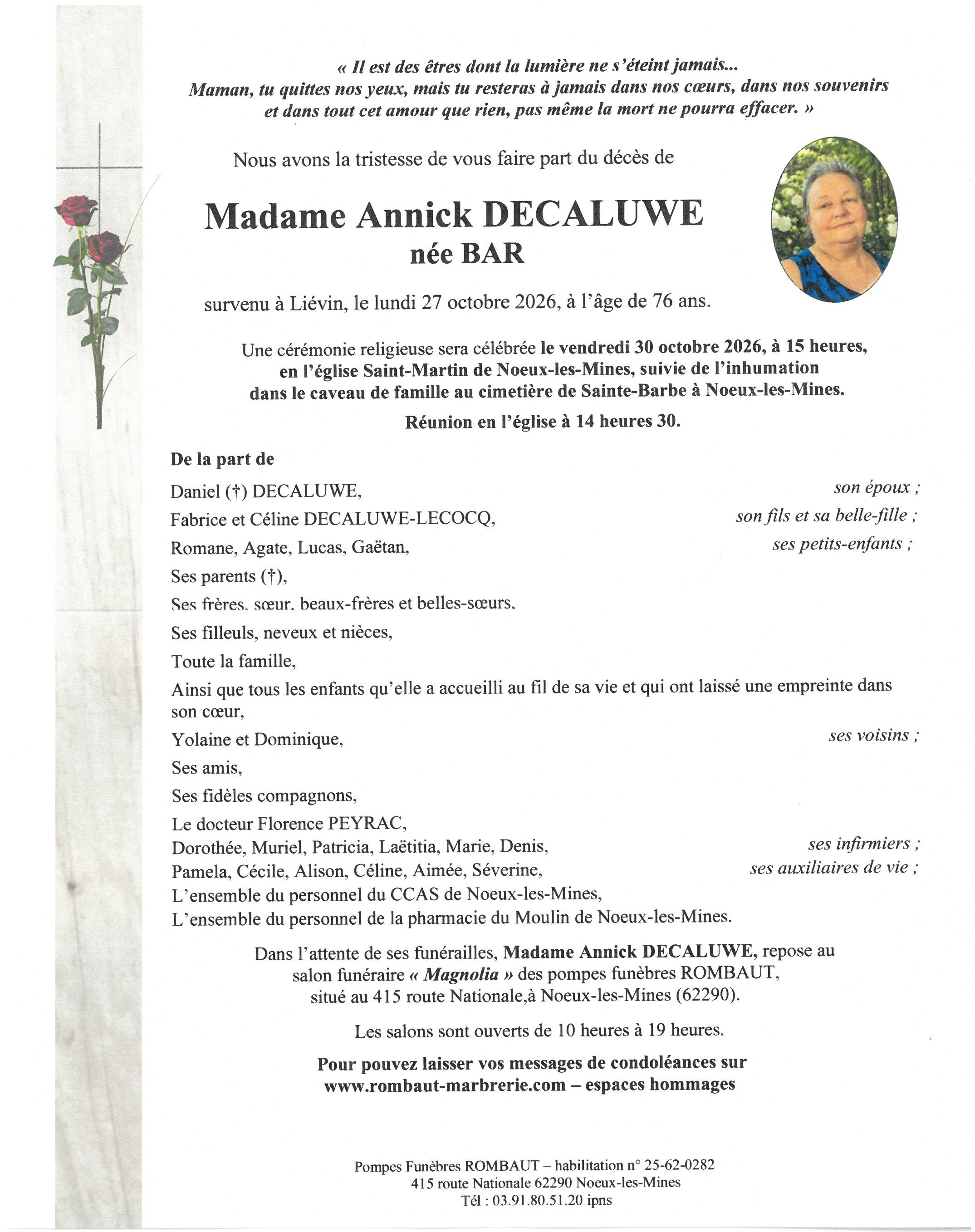 Avis de décès